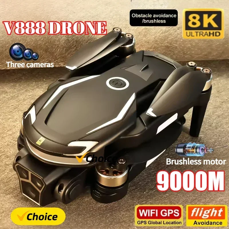 Drone Photogrammetry - 新型V888ドローン 8K GPSトリプルカメラ搭載 プロ仕様 障害物回避 オプティカルフローポジショニング