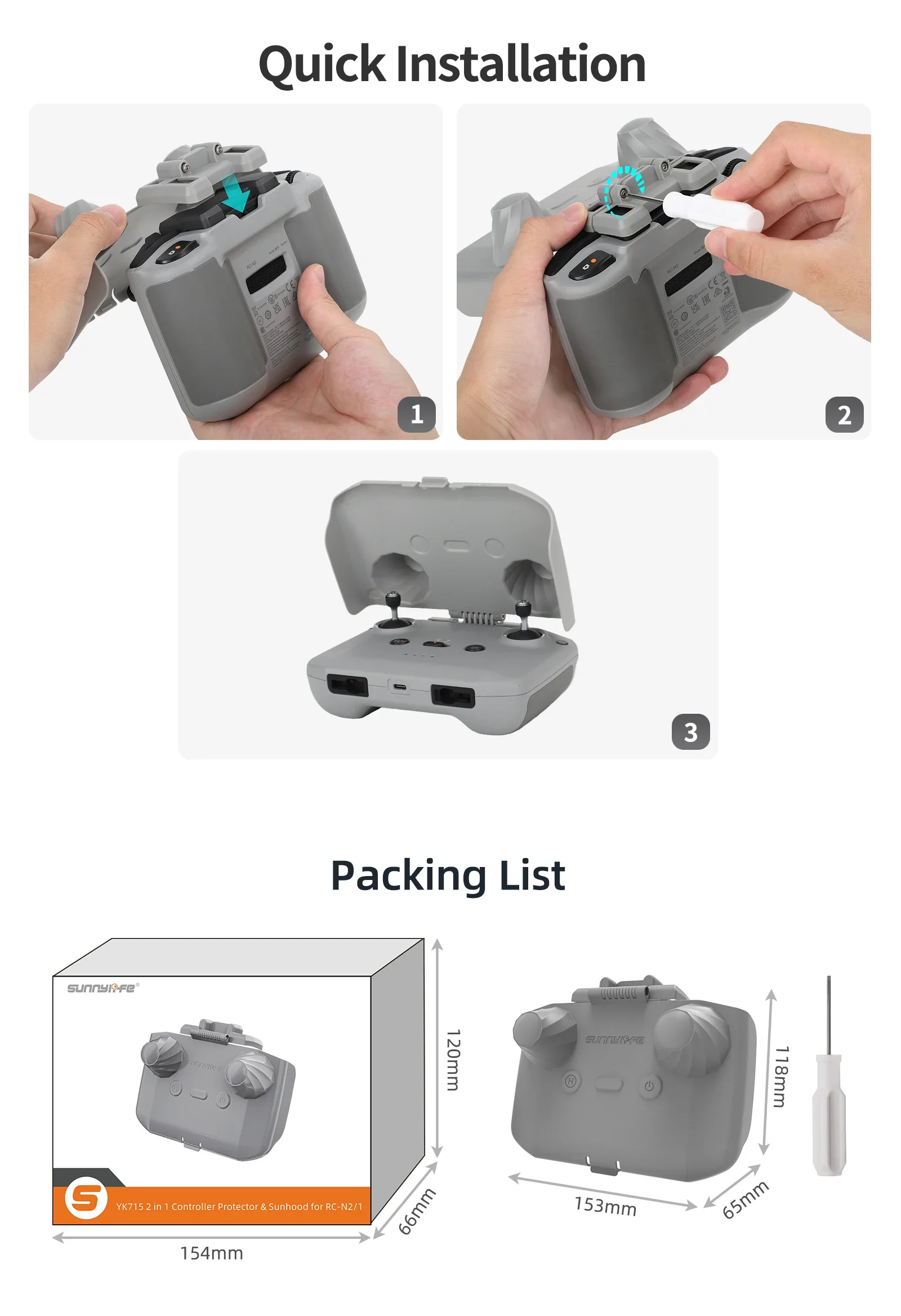 2 in 1 コントローラープロテクター サンフード コント - Dji Drone Mini 4 Pro のレビューと価格