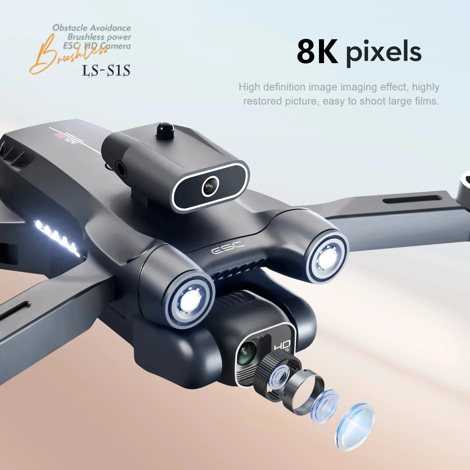 プロのブラシレスモーター付きドローン,GPS付きクワッドコプ - Drone Aerial Photography のレビューと価格