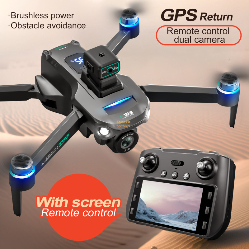 リモコン付きクワッドコプタードローン,障害物回避,LEDスク - Drone Aerial Photography のレビューと価格